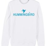 sudadera classic hummingbird clothing blanco - azul oceano