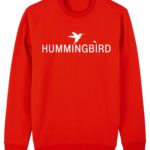 sudadera classic hummingbird clothing rojo - blanco
