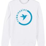 sudadera semiluna hummingbirdclothing blanco - azul oceano
